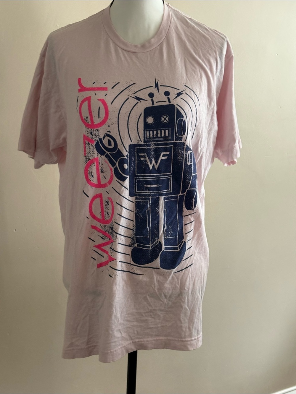 Pink Graphic Robot Short Sleeve Tee - Women's